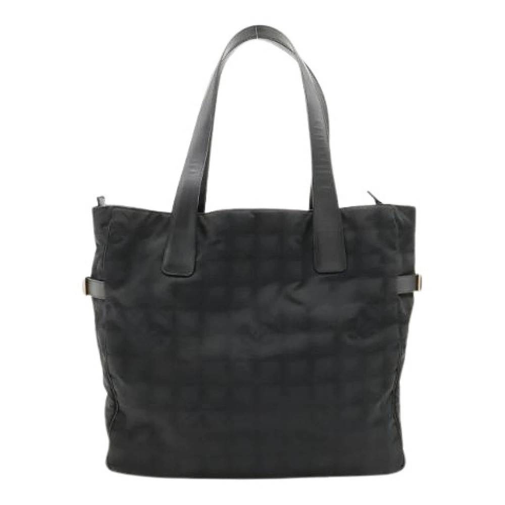 Chanel Vintage Pre-owned New Travel Line Nylon Tote Bag - Vintage - Dame - Sort - ONE SIZE - Nylon