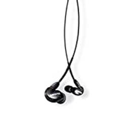 Shure SE215-K, In-ear Kopfhörer/Ohrhörer, schwarz, Premium, Sound Isolating, Geräuschunterdrückung, ein Treiber, austauschbares Kabel, dynamischer Bass