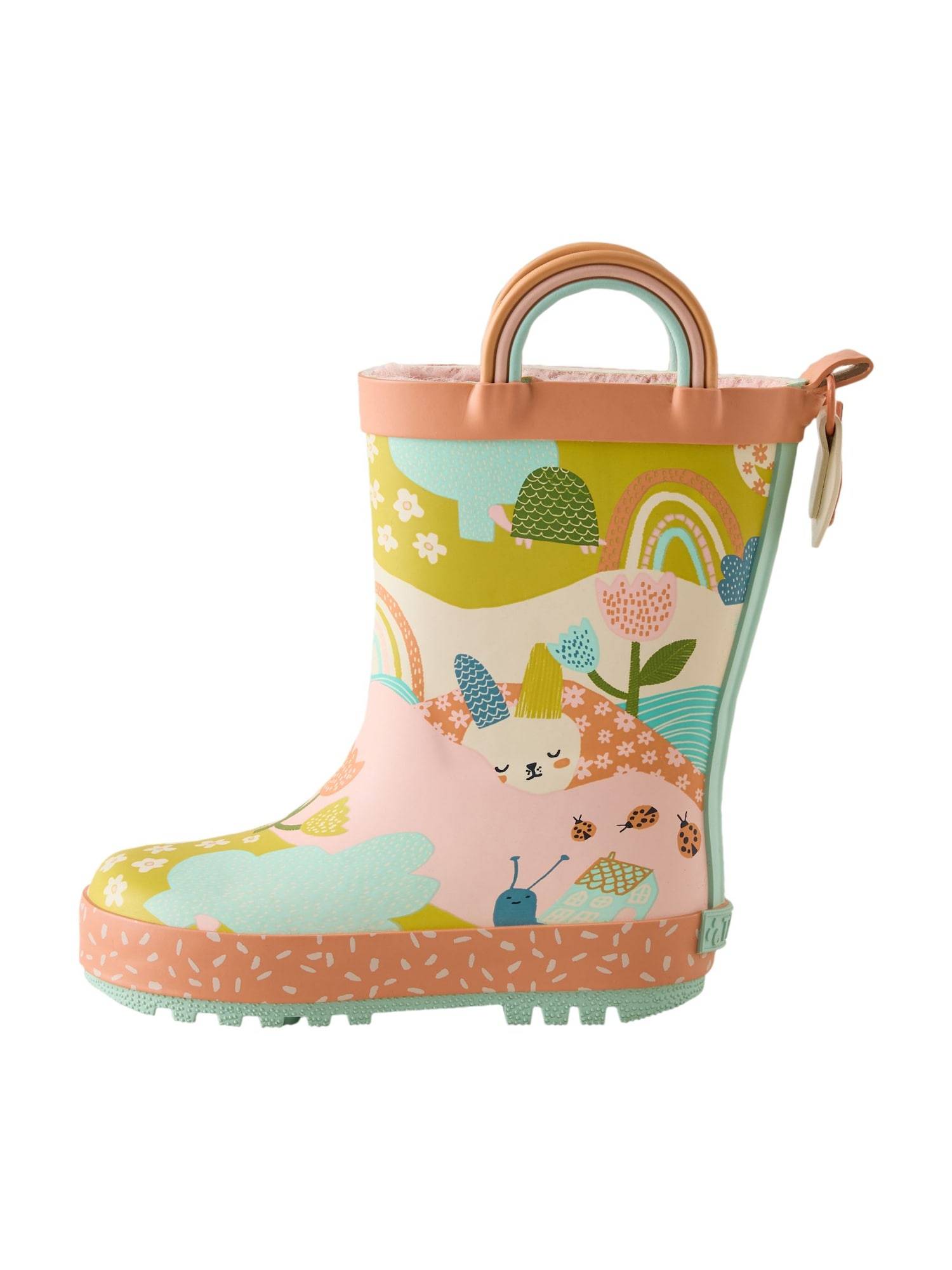 Next Gummistøvler  aqua / mørkeblå / fersken / lys pink