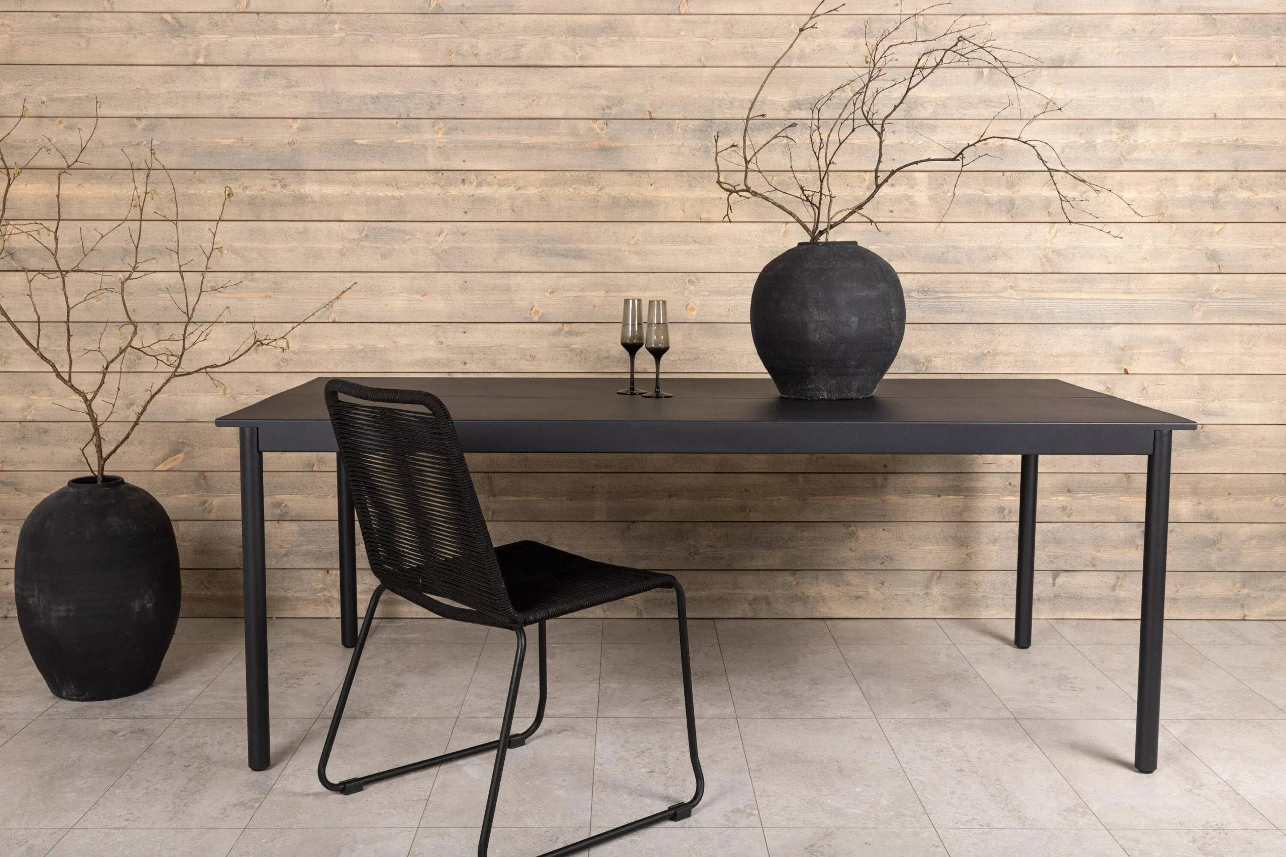Modena Bord - Svart Aluminium 200x100x75 cm - Matbord utomhus