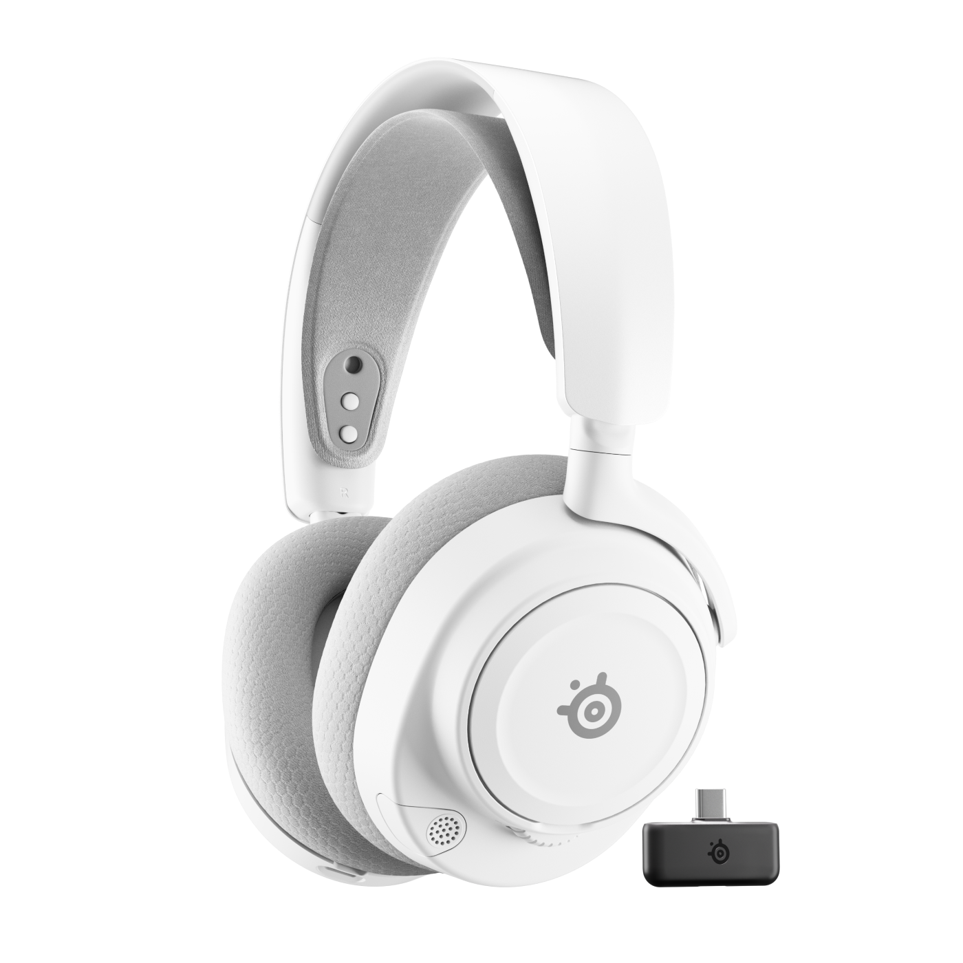 SteelSeries Arctis Nova 7P Gen 2 trådløst gaming-headset med mobilapp-styring til PlayStation | Hvid - white