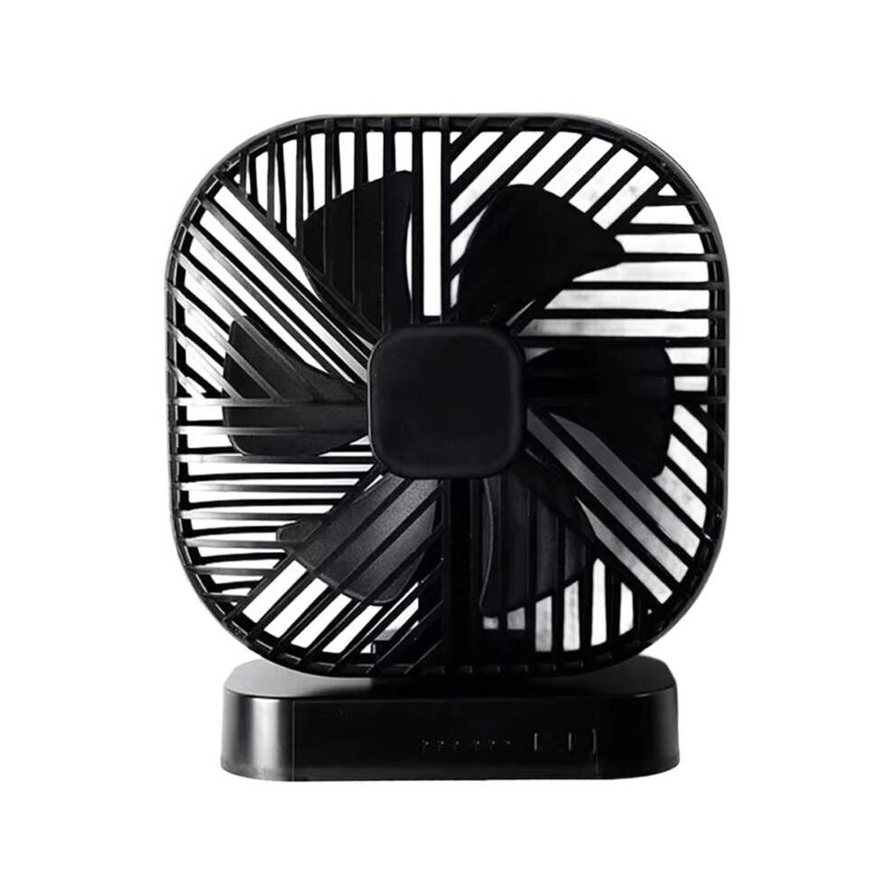 Magnetic USB Fan USB or 4xAA Battery Powered Desk Fan with Three Speed Timing Function Outdoor Camping Fan Silent Black
