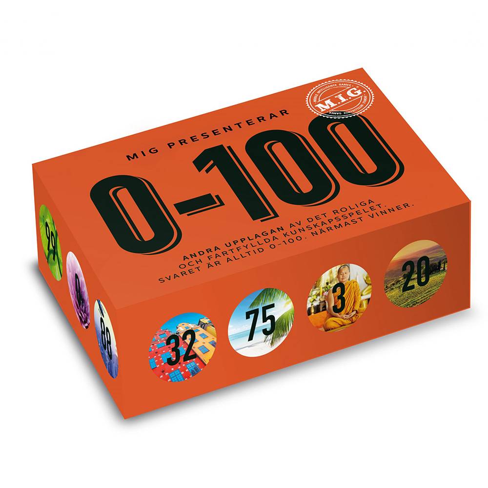 Frågespel MIG 0-100 Orange, svensktillverkat, 1000+ frågor