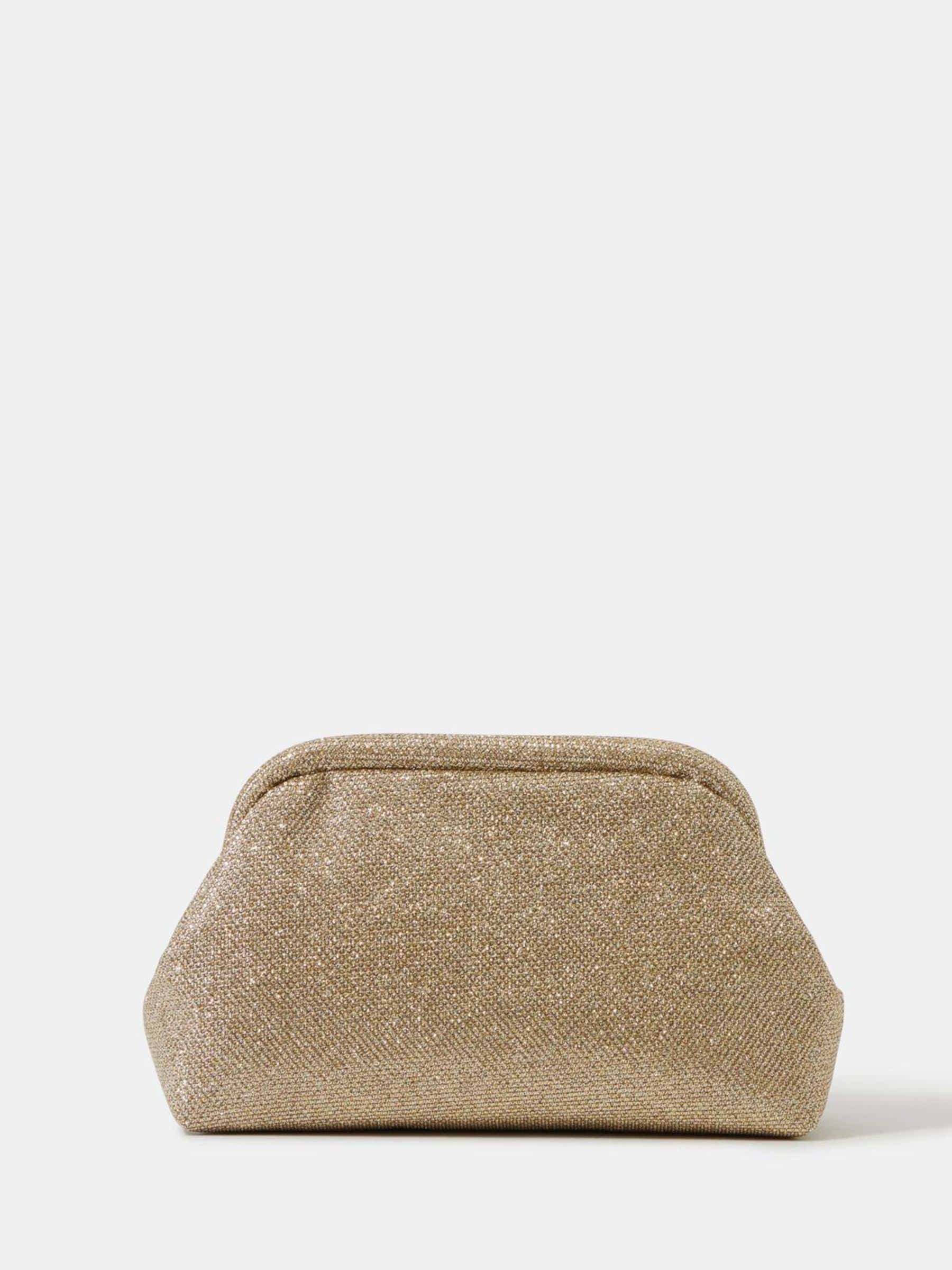 Accessorize Accessorize Gold Sparkle Cloud Clutch Bag