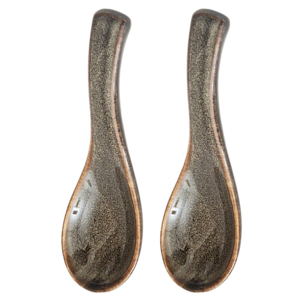 Elegante asiatiske suppeskeer, japansk keramik til ramen, is, ris, salater, ergonomisk design sikrer behageligt greb og forhindrer glidning.