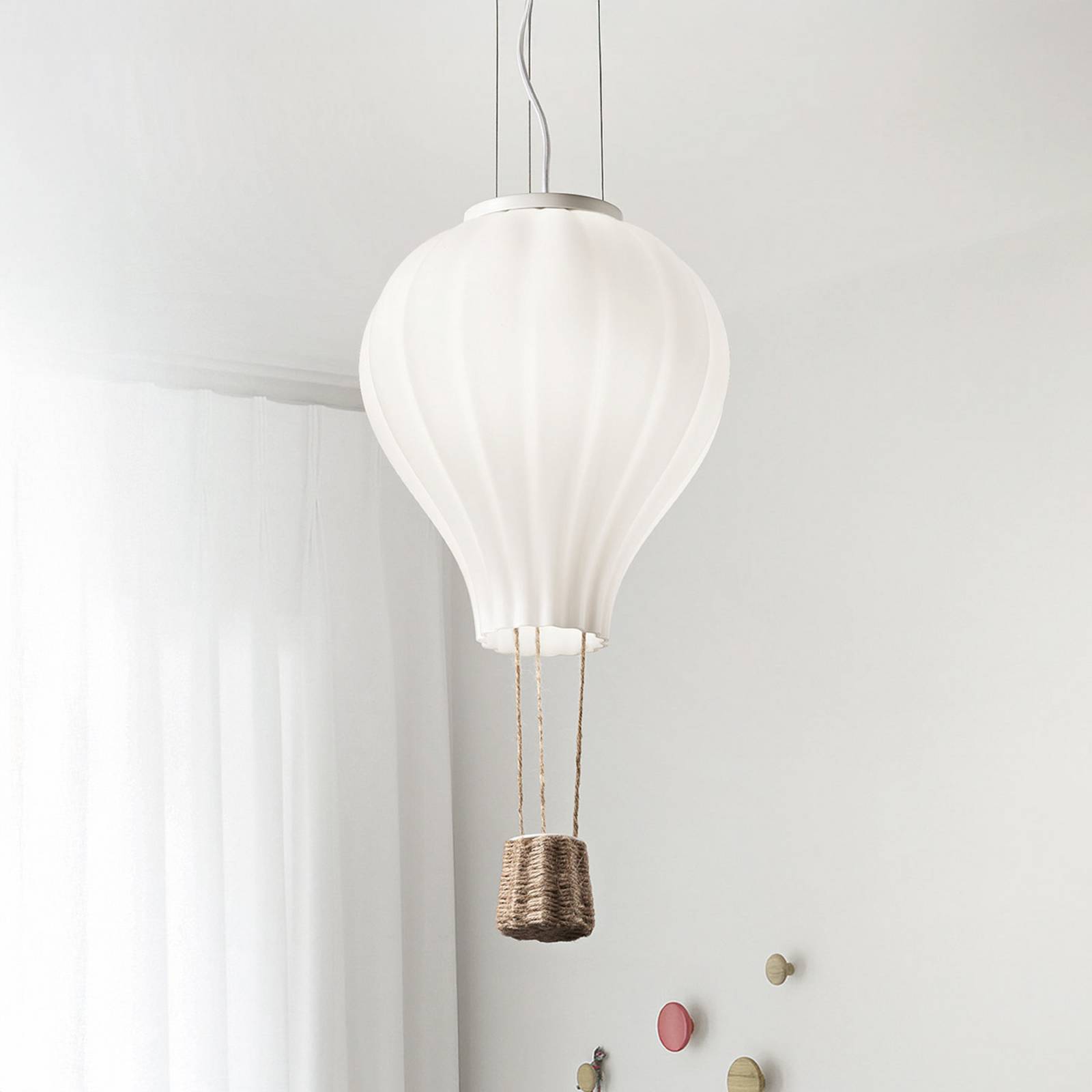IDEAL LUX Glas pendellampa Dream Big, Vitt / opal, Vardagsrum / matsal, Glas, Modern, Pendellampa