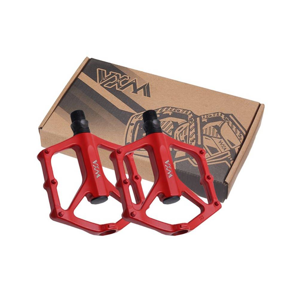 VXM 2pcs Bicycle Pedals Ultralight BMX MTB Road Bike Pedals Non-Slip Aluminum Alloy Cycling Parts Red