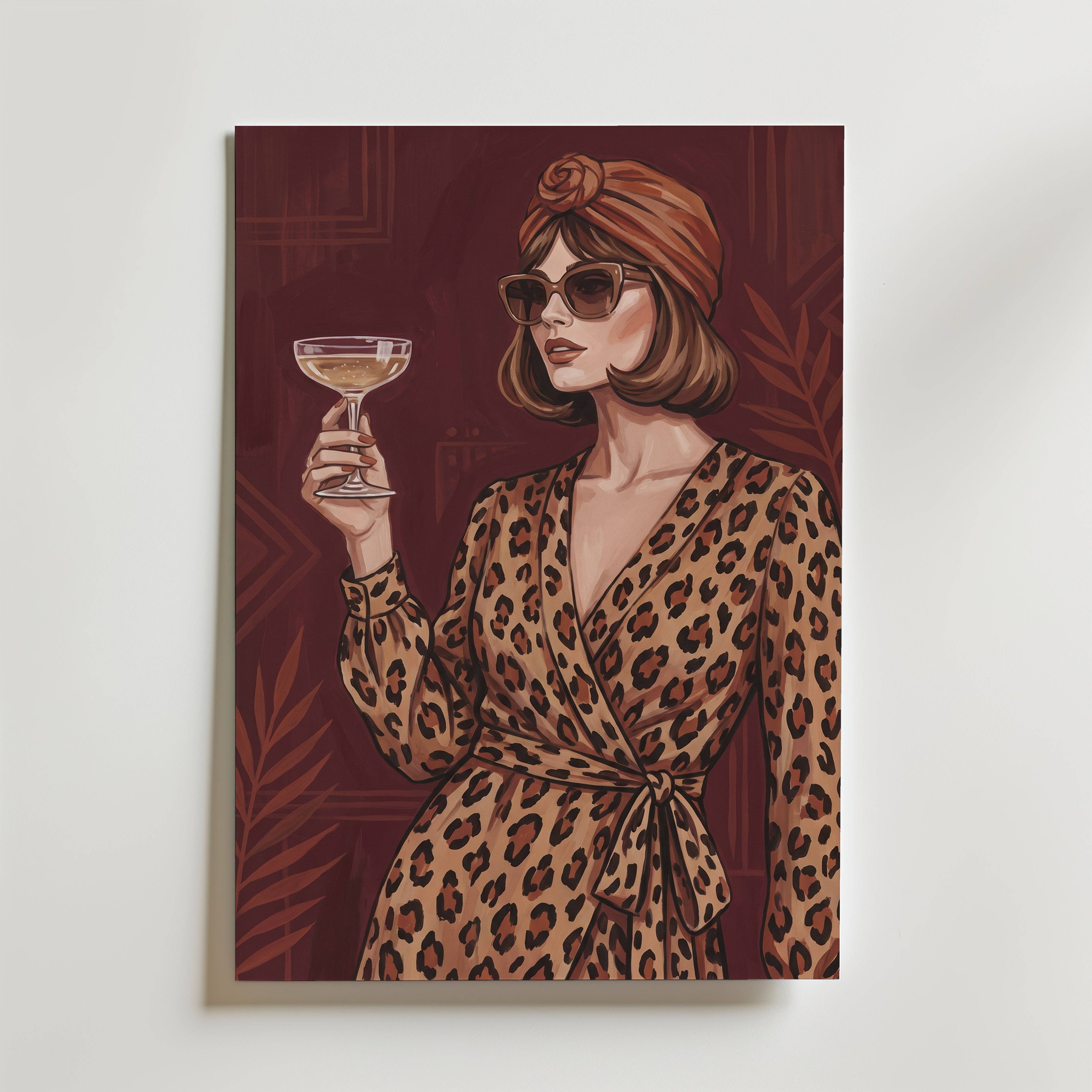 Leopard Dress Poster - Fine Art Poster 30x40 cm Utan passepartout