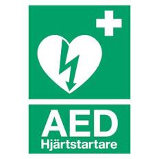 Klisteretikett A5 Hjärtstartare AED, st