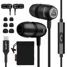 LUDOS Clamor 2 Pro USB C Kopfhörer, 5 Jahre Garantie für iPhone 16 15 Pro Max Plus Samsung Galaxy S24 S23 Ultra S22 S21 FE S20 A53 A54, USB Typ C Ohrhörer mit Mikrofon In-Ear mit Kabel für iPad Pro