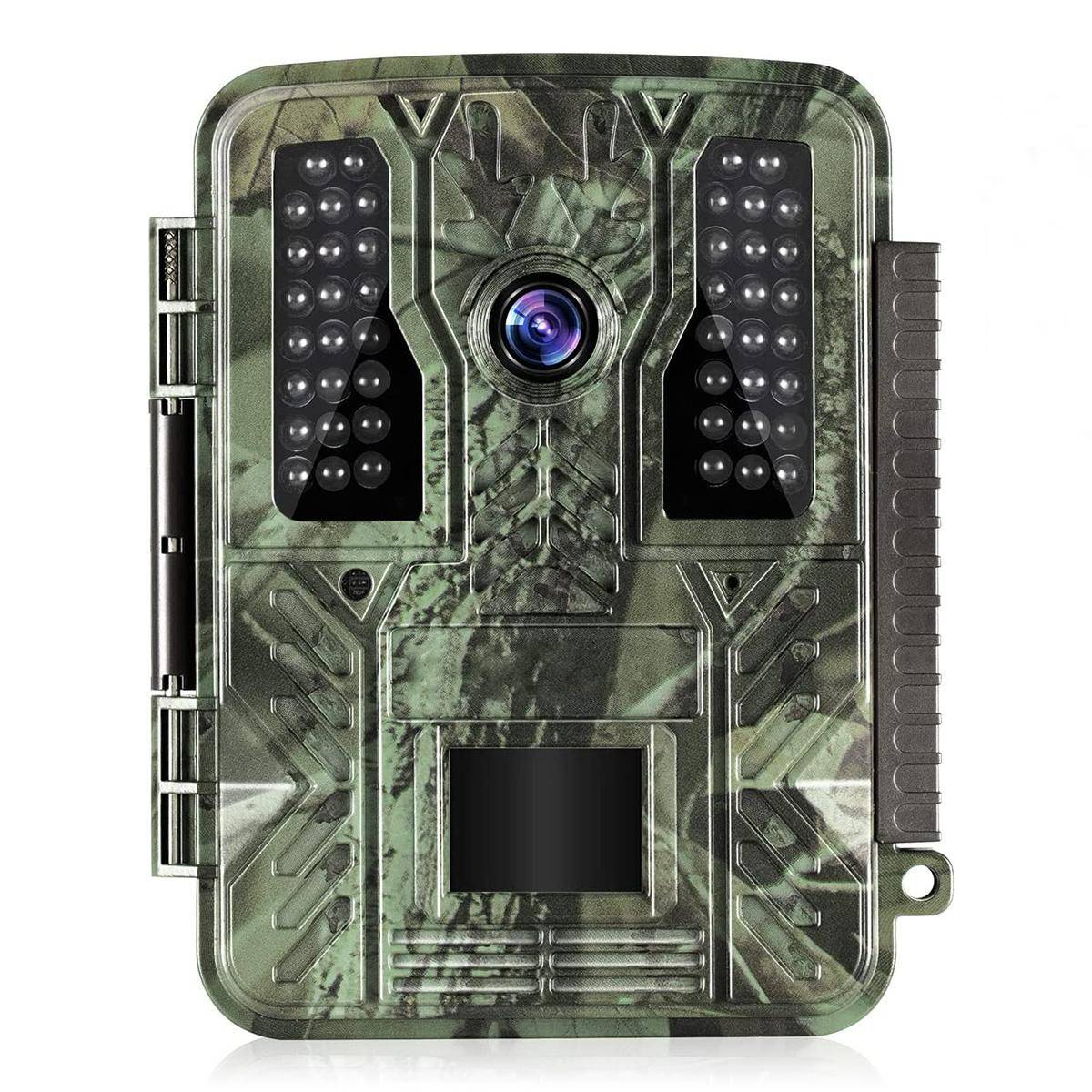 KENTFAITH 4K 32MP tracking hunting camera, 100° wide-angle motion sensor triggering in 0.2 seconds, 46pcs 940nm low-light LED lights, IP67 waterproof with 2.31-inch display