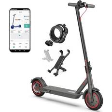 8,5 tum hopfällbar elektrisk sparkcykel för vuxna / 10,4 Ah klass A-batteri/Autonomi 25~35 Km/App/Anslutning med lås och telefonhållare