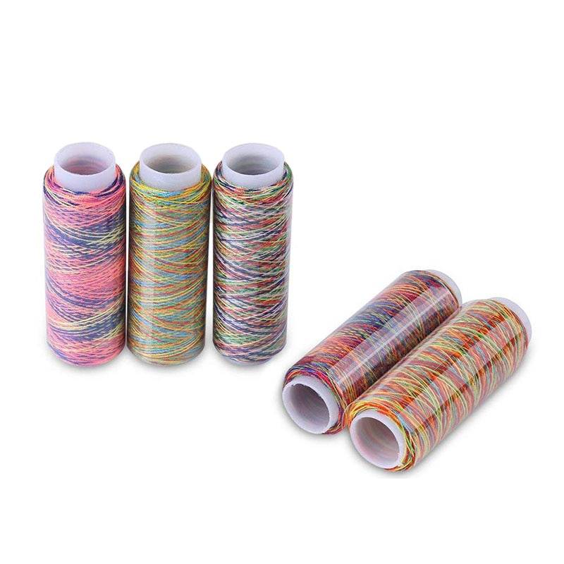 Miusie 5 st 55*21mm regnbågssytrådssnöre högintensiv quiltningsbroderi handmaskin för lädersömmar