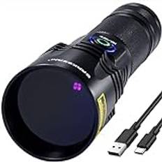 DARKBEAM UV Ficklampa Uppladdningsbar USB-C, Ultraviolett 365 nm LED Lampa för Trä, Malm, Sällskapsdjur Urindetektorer, Harts Härdning Med Batteri, B14