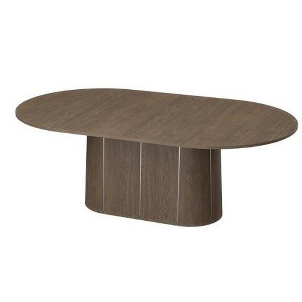 MATBORD 210-280/123/74 cm massivt trä, delar i massivt trä trä utdragbar, finns i olika träslag, finns i olika trädekorer oval mocca