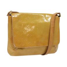 Louis Vuitton Vintage, Pre-owned, Dame, Beige, ONE SIZE, Uld, Brugt Monogram Vernis Manhattan PM Skuldertaske