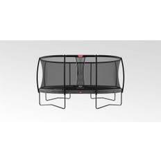Studsmatta BERG Grand Champion Grå 350x250 oval Airflow PRO + skyddsnät Deluxe