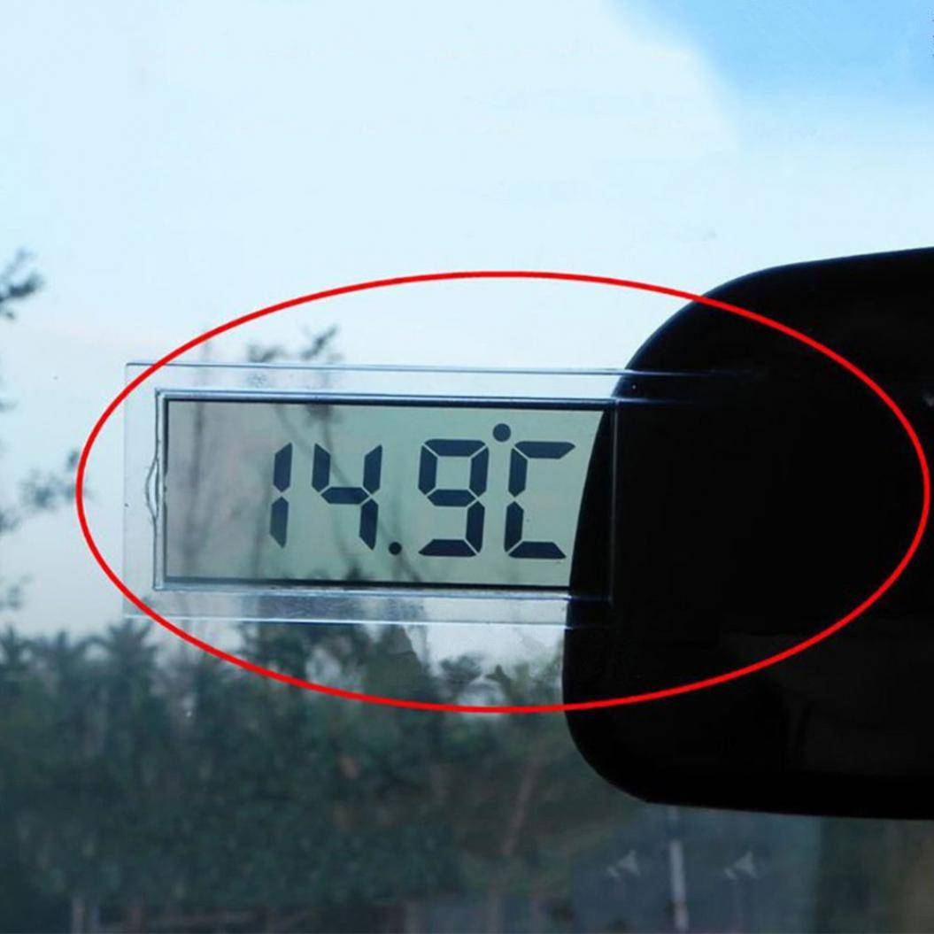 Varm LCD Digital Termometer Temperaturmätare Mini Inomhus Utomhus Sugkopp KTY