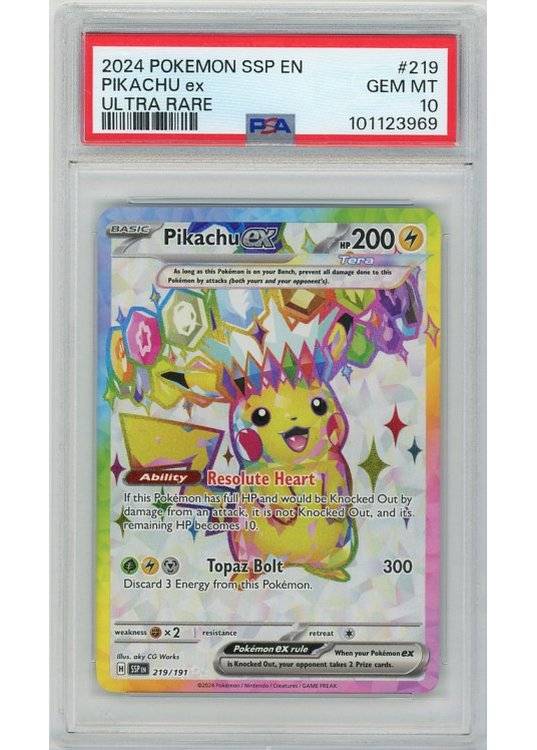 Pikachu - 219/191 - PSA 10.
