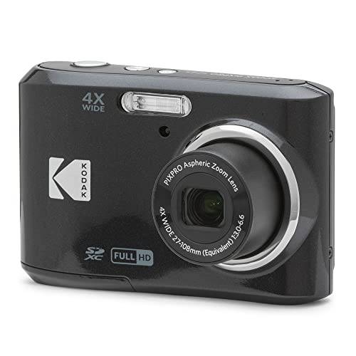 KODAK PIXPRO Vänlig zoom FZ45-BK 16 MP digitalkamera med 4 x optisk zoom 27 mm vidvinkel och 2,7 tum LCD-skärm (svart)