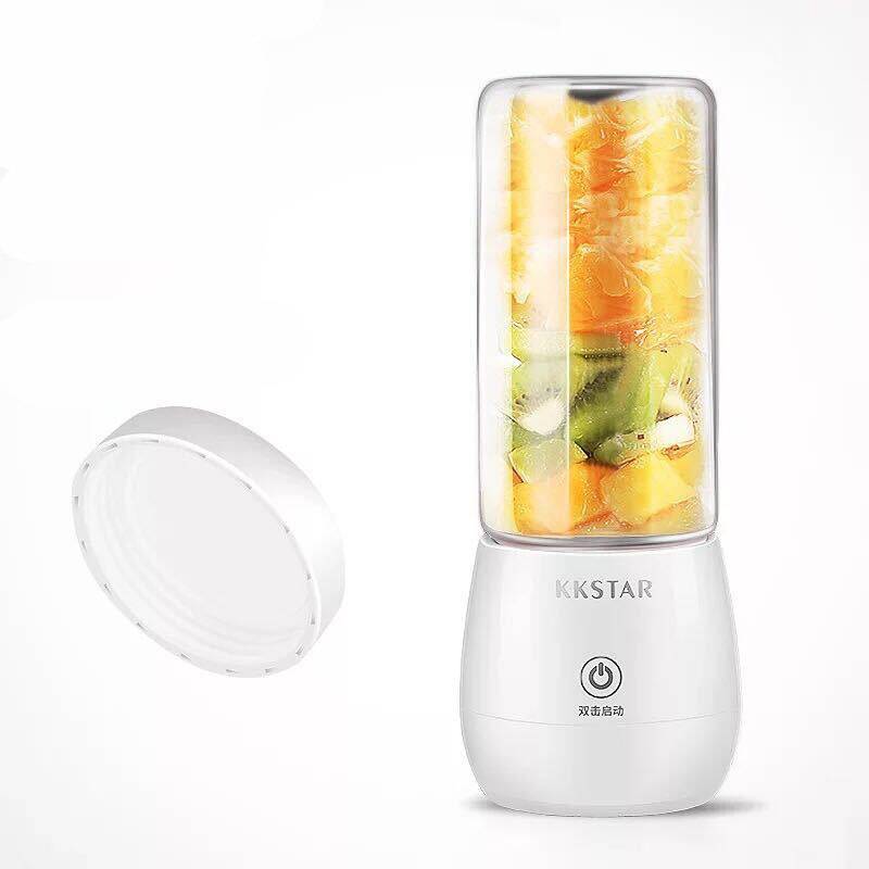 450ml bärbar elektrisk juicer mixer automatisk trådlös multifunktionell usb laddning juicer skär mixer juce glas kopp bekvämt - 1 kopp vit