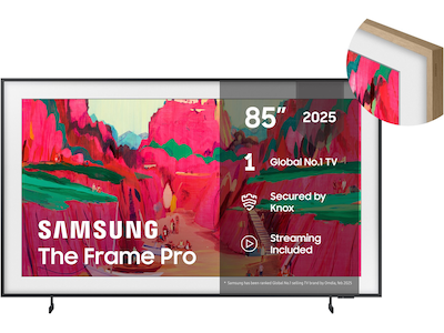 Samsung The Frame Pro 85'' LS03FW + ramme Beige Wood