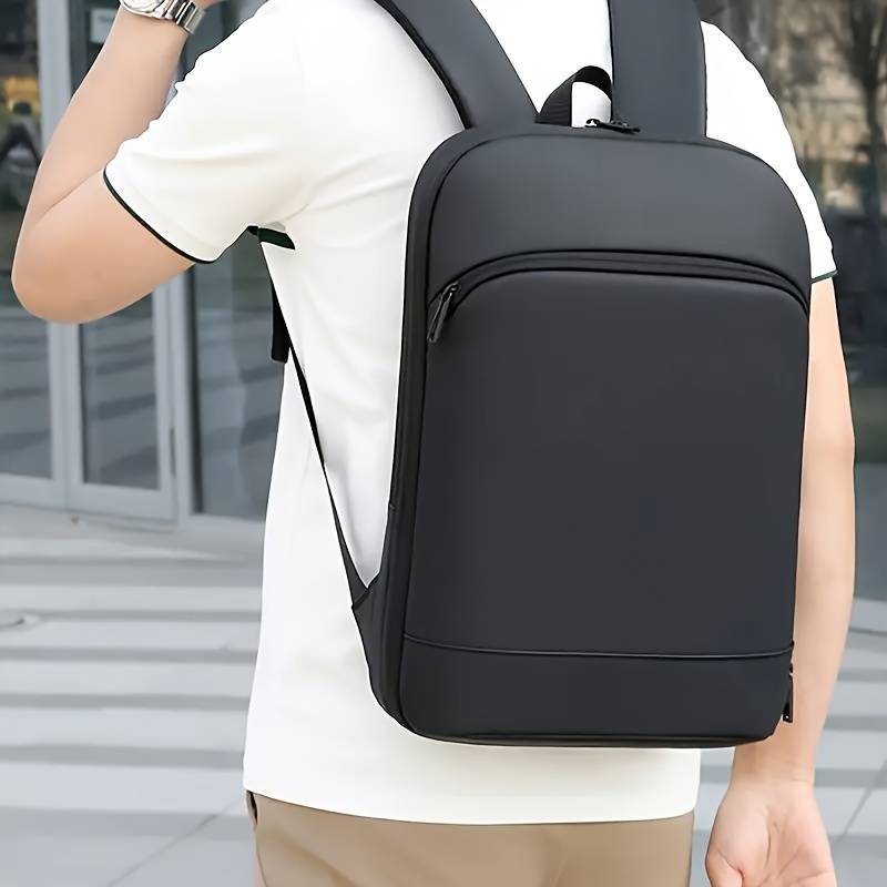 TEMU 1pc Men' Color Expandable Business Backpack, Durable Zipper, Multiple Compartments, Padded Laptop Sleeve, Casual Daypack For Going Out & , For Outdoor , Daily , Perfect Gift For Season