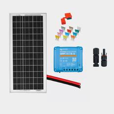 Solcellspaket för fast installation Juni Solar Junction Box, 100 W, monokristallin, hård, 12 V, med aluminiumram, 950 x 535 x 30 mm, med MPPT-regulator (10 amp) + kablar + säkringshållare & säkring