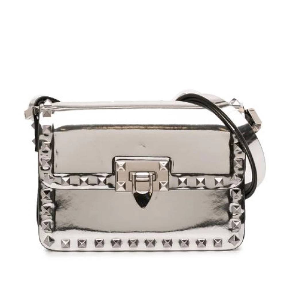 Valentino Vintage Pre-owned Rockstud23 Crossbody Taske - Vintage - Dame - Grå - ONE SIZE - Uld