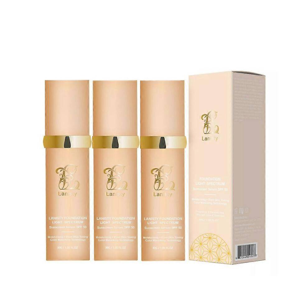 (3pcs) 4 in 1 Biomimic Foundation Medium Spectrum by Lanisty SPF 50 1.05 fl oz 30g