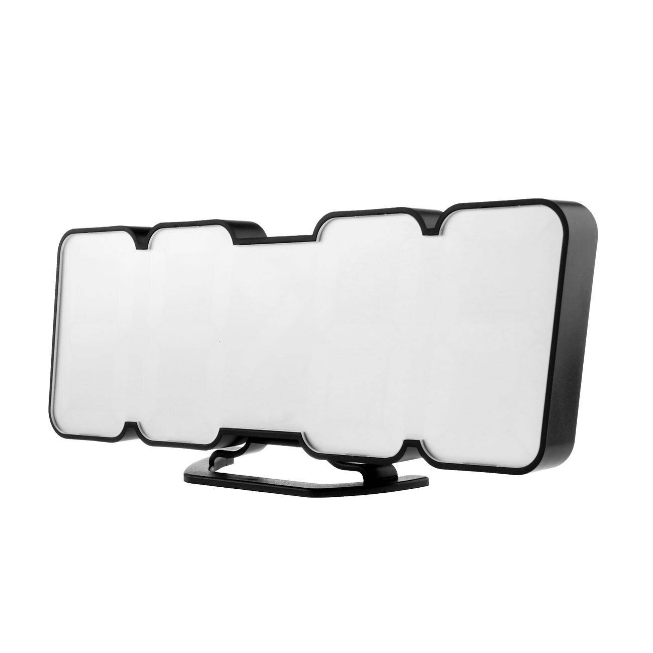 3d digital bordsklocka väggklocka led nattlampa fjärrkontroll temperatur display larm ljudkontroll usb snooze heminredning - Svart