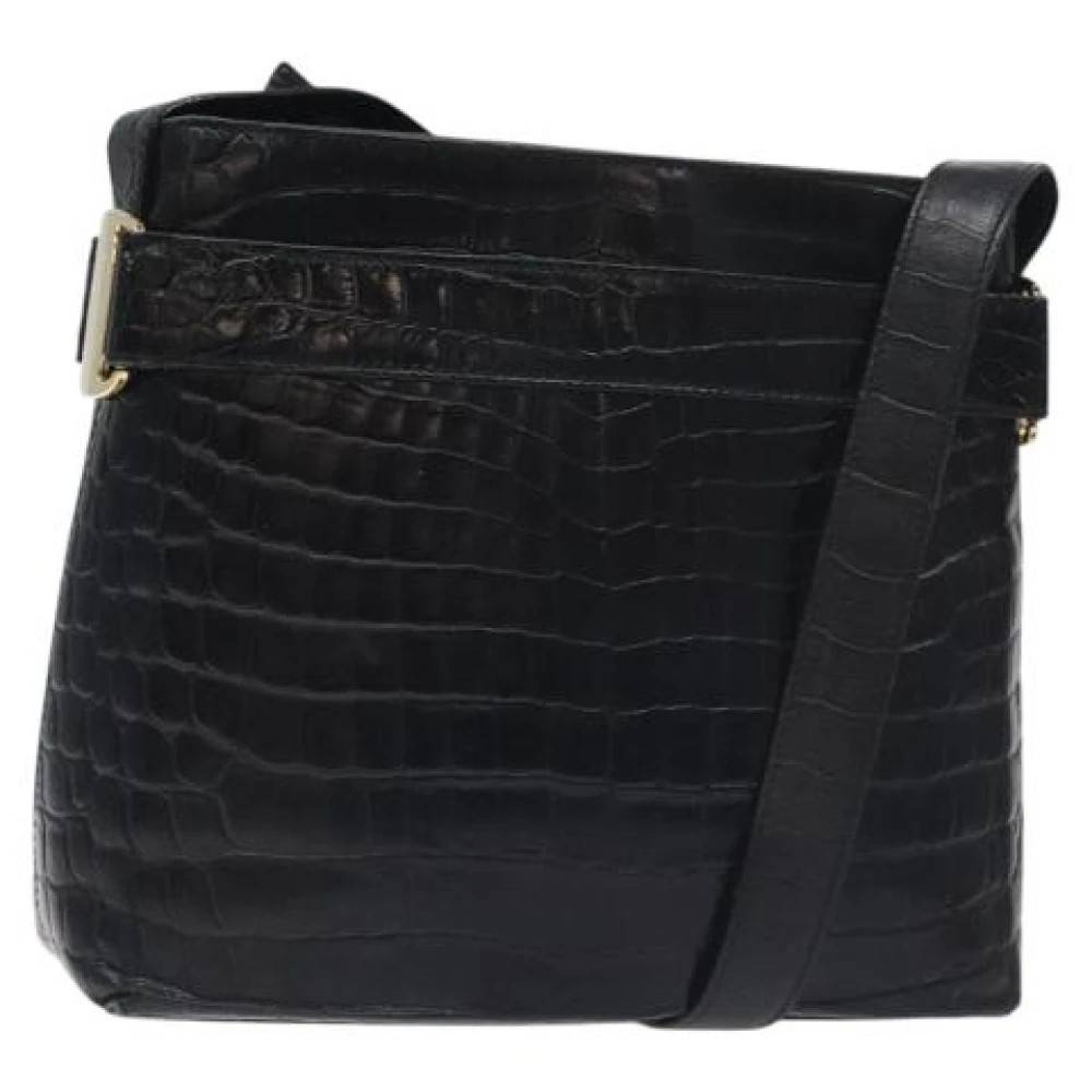 Salvatore Ferragamo Pre-owned Pre-owned Skuldertaske - Vintage - Dame - Sort - ONE SIZE - Uld