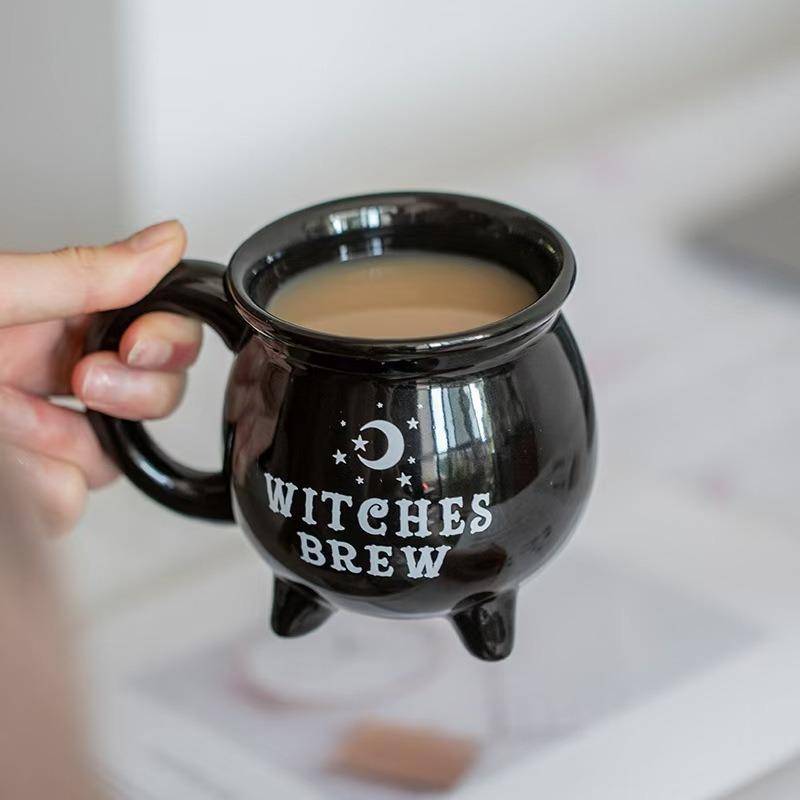Keramisk Häxkaffekopp Spökfestival Häxmugg Keramisk Halloweenmugg Häxans brygdmugg