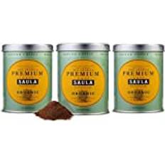 Premium Saula Målat kaffe, Pack 3 kaburkar om 250 gr. Organisk Premium 100% Arabica