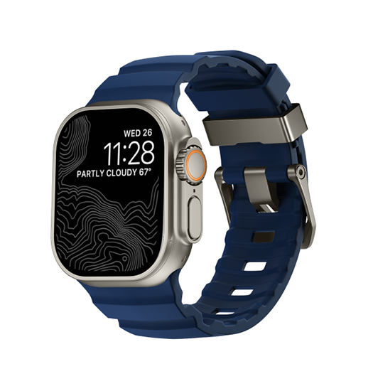 Apple Watch (42/44/SE/45/46/49mm) - Wild Buckle™ Silikonerem - Navy