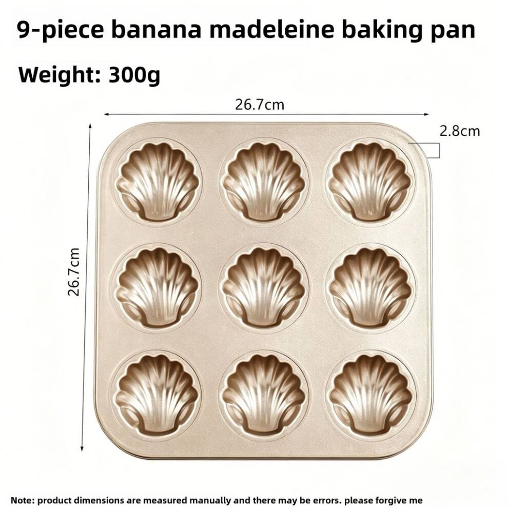 (12 Line Madeline )Nonstick Mini Cake Mold With Carbon Steel For Oven Baking And Party Treats