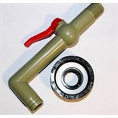 Lang Aftapningskuglehane 3/4" - Ø26mm udv. Tud. med K61 kapsel. Grøn med Rødt håndtag