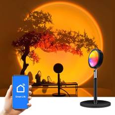 GY Mesh Sunset Lamp,Smart Sonnenuntergang Lampe mit Bluetooth Mesh Technologie,360° WIFI Sunset Projektionlampe Farbwechsel mit Musiksynchronisation Lampe für Tiktok,Wohnzimmer-Dekoration, APP Control