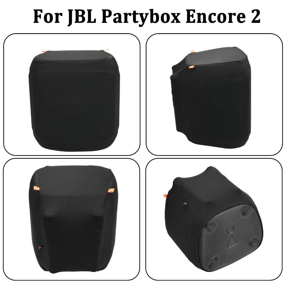 Elastiskt högtalardammsskydd Tvättbart dammtätt fodral för JBL Partybox Encore 2 Högtillbehör svart
