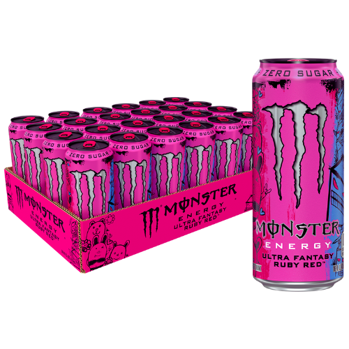 Monster Energy Ultra Fantasy Ruby Red 500ml (Sockerfri) - 24-pack