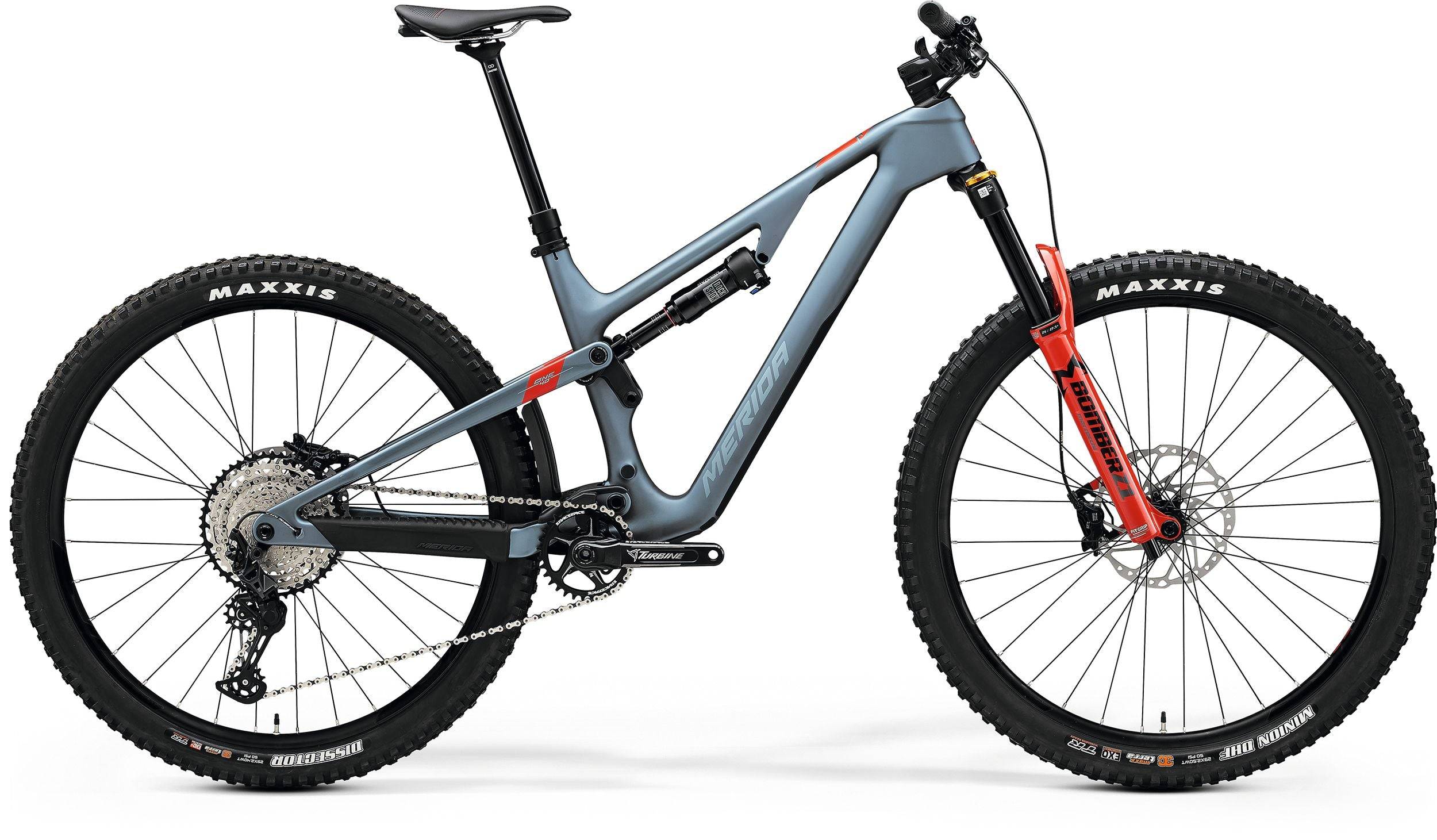 Merida One-Forty 6000 2024 - Shimano Deore 1x12sp - Merida Expert TR - 106 / XL / Silk steel blue (blue-race red)