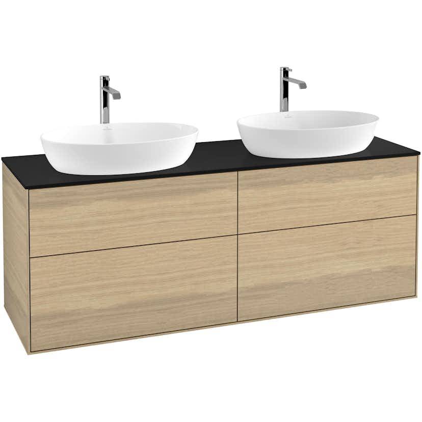 Tvättställsskåp Villeroy & Boch Finion med 4 Lådor och Bänkskiva för Två Fristående Tvättställ från Artis & Collaro