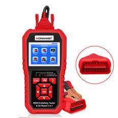 KONNWEI KW890 OBD2 12V fordonsfel diagnos scanner instrument batteritest Oljeservice-ljusåterställning för bly-syra bil