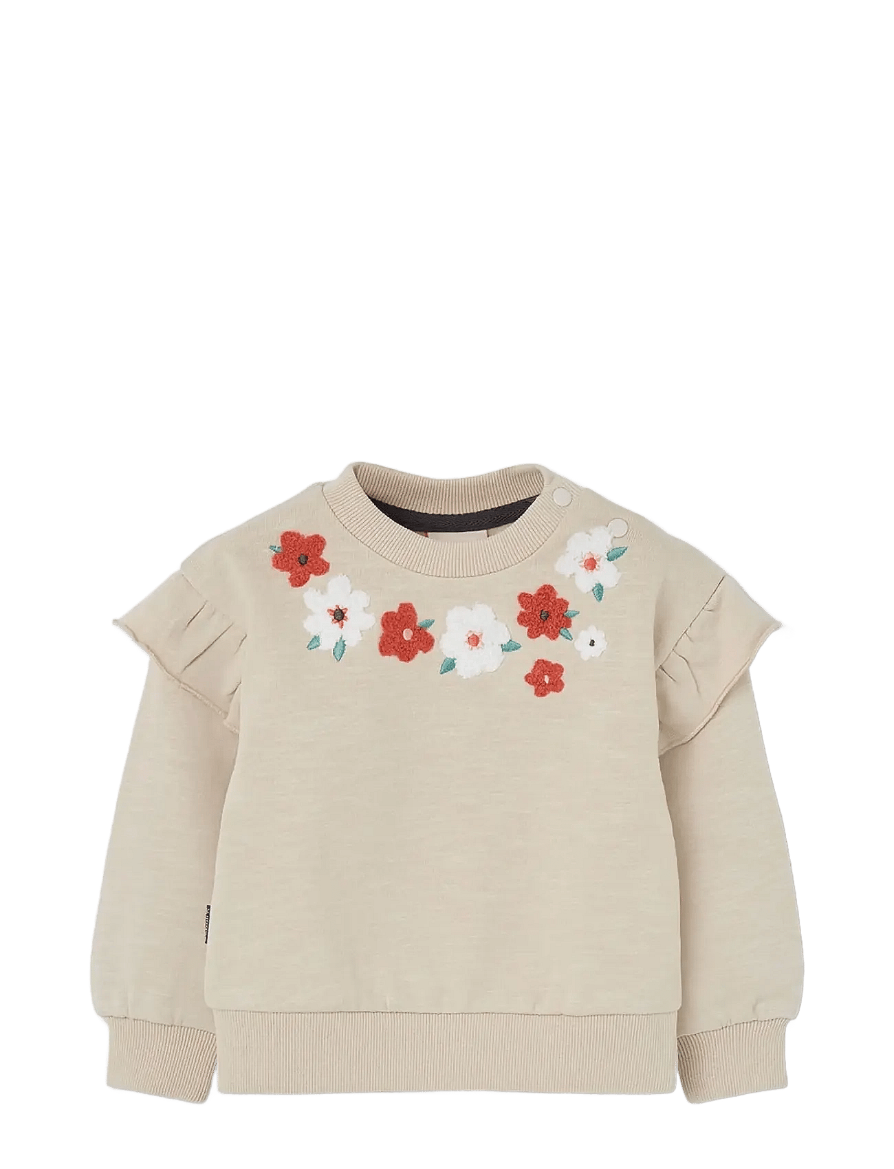 BOBOLI Fleece Sweatshirt Flame For Girl -Bci | Cream | 98