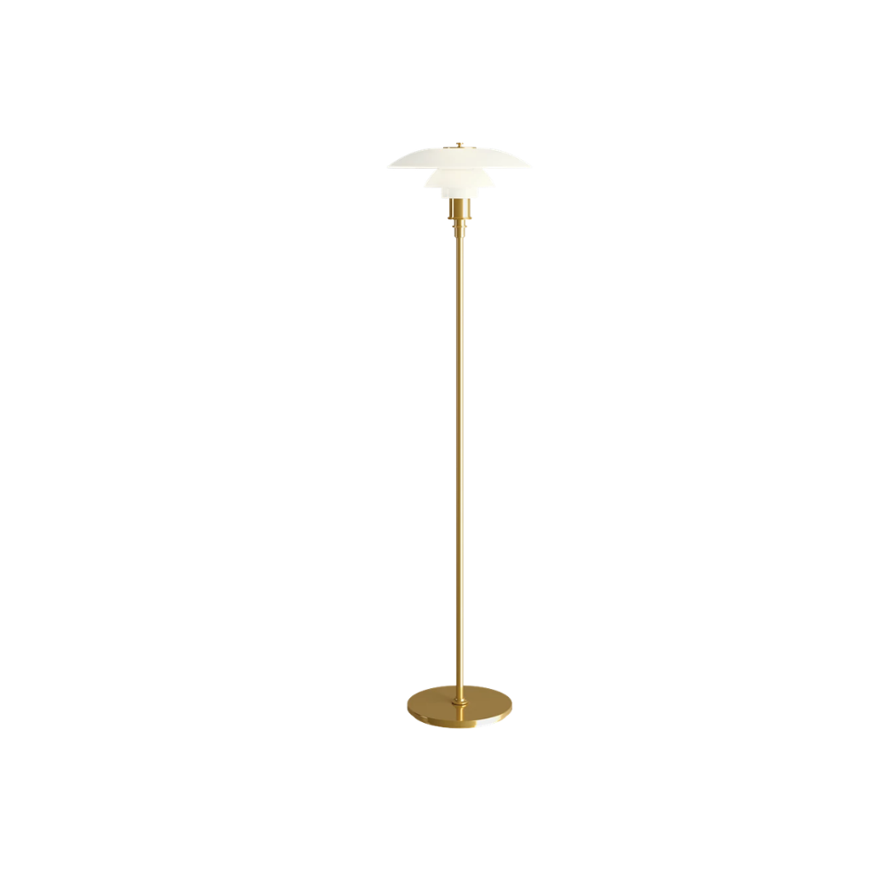 PH 3½-2½ Gulvlampe | Messing metalliseret.
