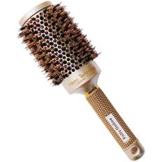 Round Hair Brush Blow Dry Brush Ionic Boar Bristle Round Brush for Hair Straightening Anti-Static Drying, Curling, (45mm)