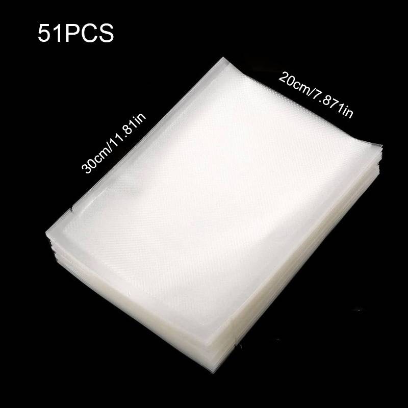 TEMU 51pcs Food Vacuum Sealer Bags | Plastic Bags, No Electricity Needed