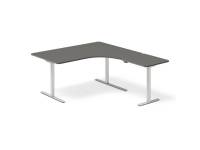 (ComputerSalg) Hæve-sænkebord DNA 2000x1800 mm Højre Antracit 3-ben/Sort