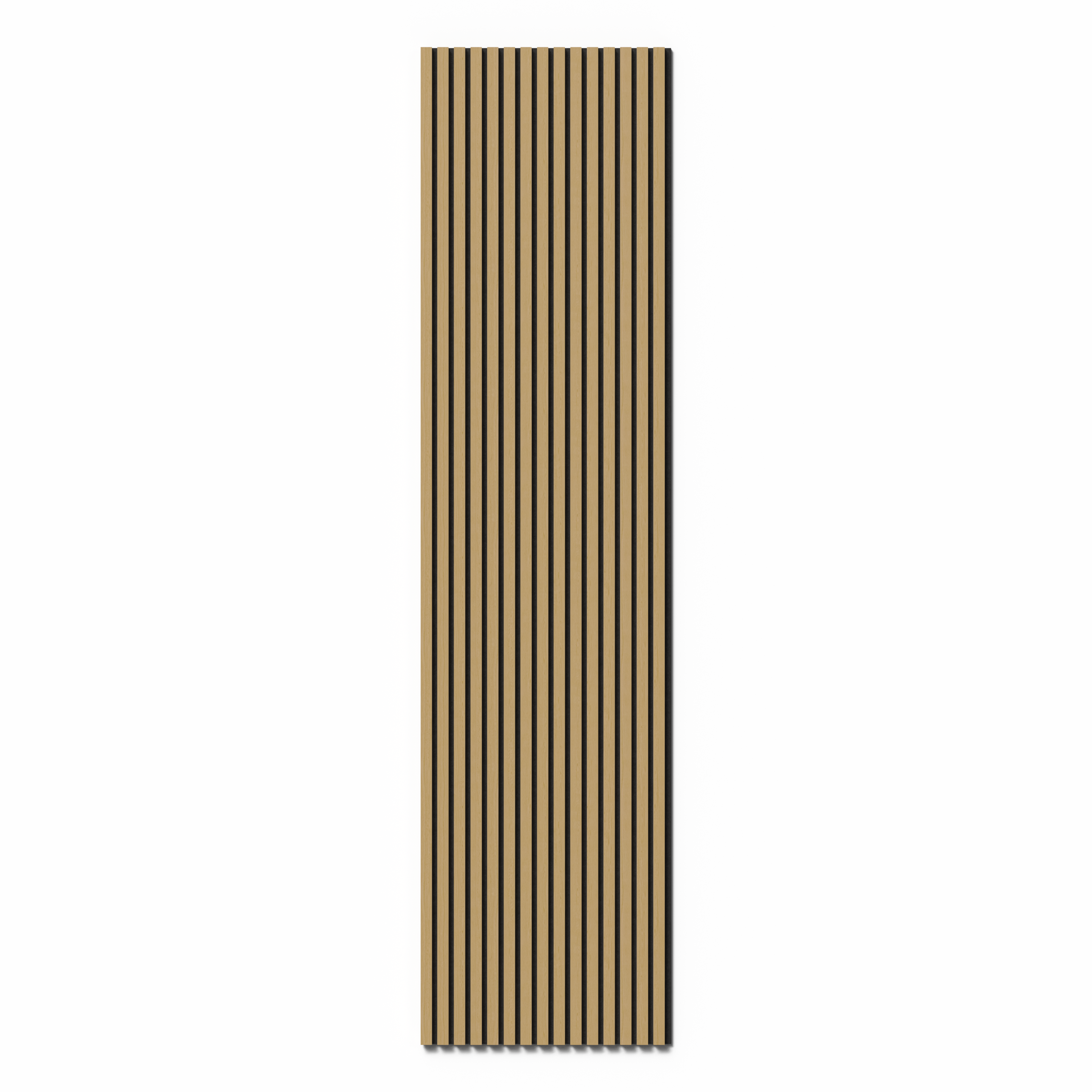 Eg - L:2480mm - Brandgodkendt Akustikpanel, (B-s1,d0) (Lamelbredde: 40 mm.).