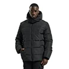 Urban Classics Herren Hooded Puffer Jacket with Quilted Interior Jacke, Black, 3XL